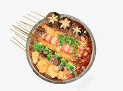 传统饮食文化四川冷锅串串高清图片