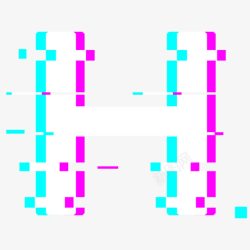 h英文字母抖音风格英文字母H高清图片