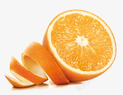 橙子皮和橙子素材
