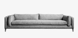灰色亚麻欧式沙发素材