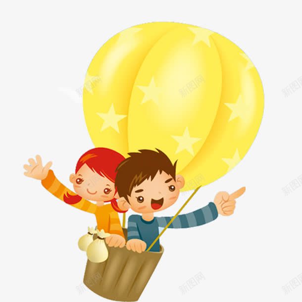 卡通气球png免抠素材_88icon https://88icon.com 儿童 儿童节 儿童节素材 卡通元素 小孩 热气球