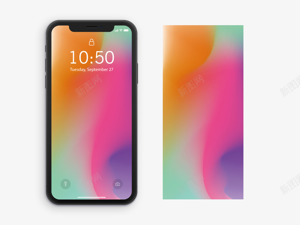 iPhoneX壁纸png免抠素材_88icon https://88icon.com iPhonex 壁纸 彩色 特别