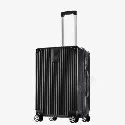 神秘黑色全新PVA材料黑色行李箱高清图片