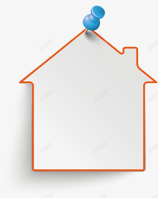 橙色房子图钉png免抠素材_88icon https://88icon.com 图钉 房子 橙色 清新 简约 线条 边框纹理