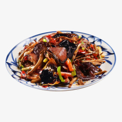 中华美食菜谱产品实物中华美食木耳炒肉高清图片