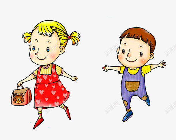 卡通手绘素描走路的男孩女孩png免抠素材_88icon https://88icon.com 上学 书包 儿童节 卡通女孩 学生 手绘男孩 素描