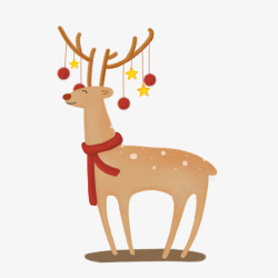圣诞节动物圣诞节麋鹿驯鹿小鹿动物圣诞高清图片