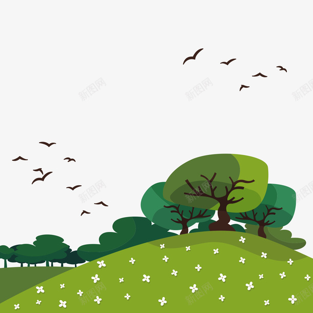 春游踏青春天美景插画psd免抠素材_88icon https://88icon.com 插画 春天 春天美景 春暖花开 春游 春游美景 春游踏青 景物