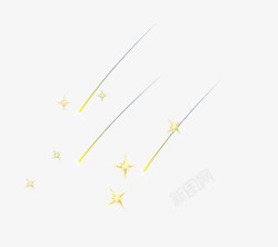 菱形星星手绘流星高清图片