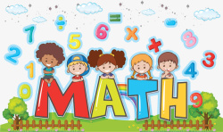 儿童教育数学课程矢量图素材