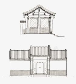 门院古代建筑高清图片