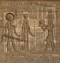 古埃及象形文字埃及王后法老壁画高清图片