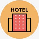 酒店旅馆图标HOTEL图标