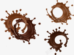 咖啡色液体手绘巧克力液体高清图片