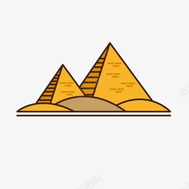 健康饮食金字塔扁平化金字塔矢量图图标图标