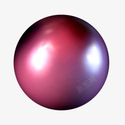 单纯水晶球图标紫红色球体圆形图标高清图片