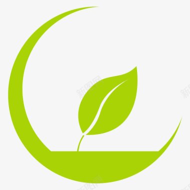 一片银杏叶logo一片叶子保护环境图标图标