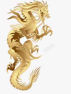 中式浮雕金色龙纹浮雕底纹边框高清图片