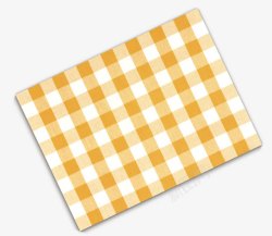 PPT格子黄色餐布高清图片