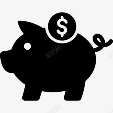 猪钱罐工具省钱图标图标