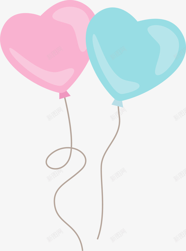 儿童节两个爱心气球png免抠素材_88icon https://88icon.com 两个气球 儿童节 小清新 温馨 爱心气球 爱情
