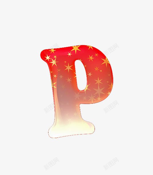 渐变红旗字母ppng免抠素材_88icon https://88icon.com 创意数字 国庆 渐变红旗字母数字