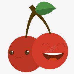 扁平化食品卡通可爱樱桃元素高清图片