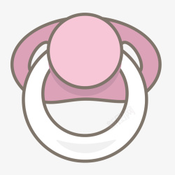 粉色奶嘴装饰案矢量图素材