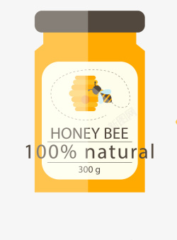 扁平化有机蜂蜜包装素材