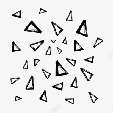 三角几何装饰图手绘破碎几何图形图标图标