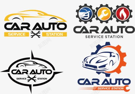 生物标志广告汽车维修logo矢量图图标图标