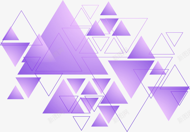 紫色三角形海报矢量图eps免抠素材_88icon https://88icon.com 三角 三角拼图 几何图形 矢量png 紫色三角 艺术感 矢量图
