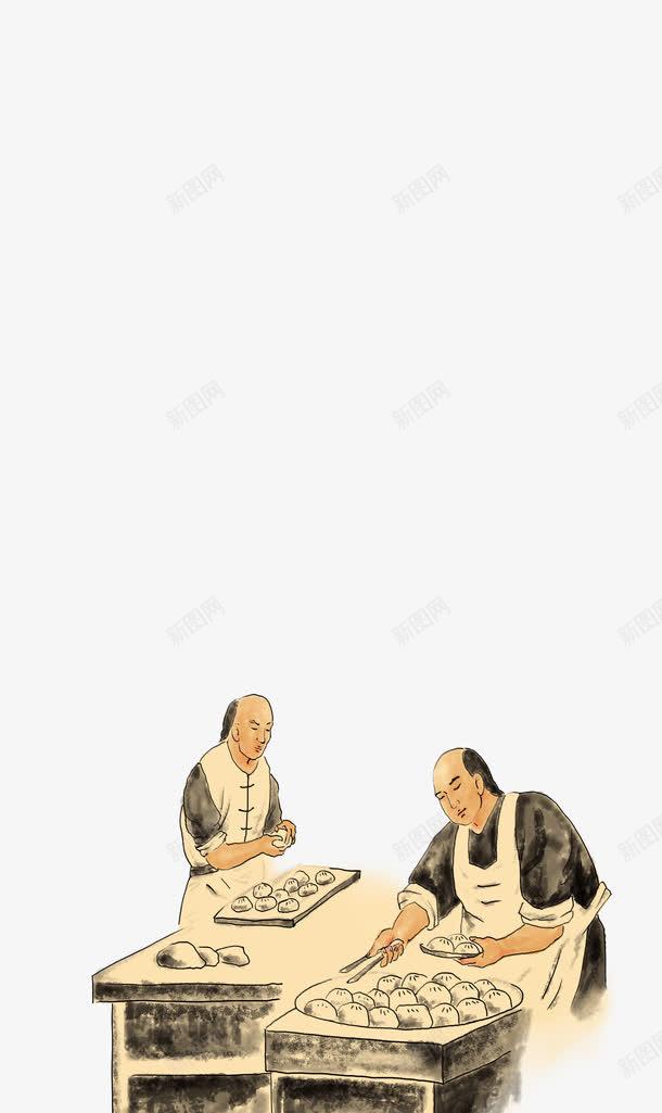 卡通手绘面饼师傅做饼png免抠素材_88icon https://88icon.com 中华美食 卡通做糕点的师傅 卡通面饼专家 大师傅 老工艺
