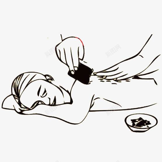 中医养生刮痧调理png免抠素材_88icon https://88icon.com 中医 健康 养生印章 刮痧 刮痧工具 女人 手 药碗 调理身体