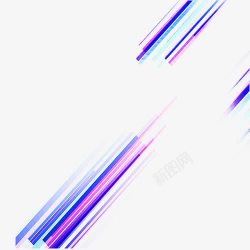 彩色光感艺术字装饰线条高清图片