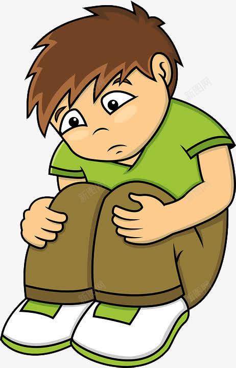 一个瘦委屈的小孩png免抠素材_88icon https://88icon.com 孤单 寂寞 小学生 悲伤