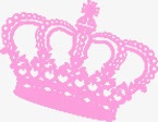 粉色手绘婚礼皇冠素材