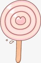 粉色棒棒糖粉色可爱卡通爱心棒棒糖高清图片