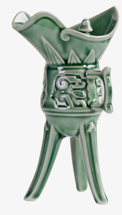 大号陶瓷香炉复古传统陶瓷敬酒杯高清图片