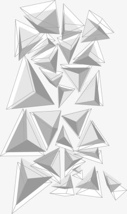 淡灰色三角锥体素材