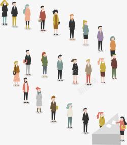 人潮汹涌中国人口日排队的人高清图片
