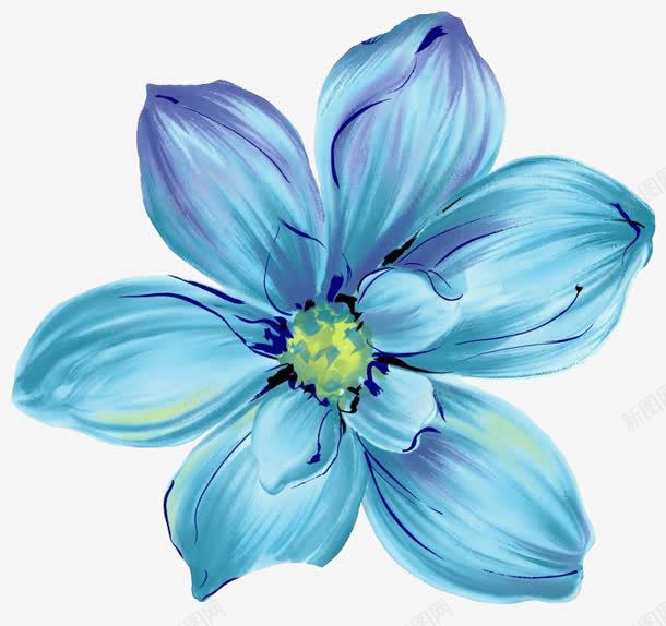 蓝色花朵花瓣水彩花朵png免抠素材_88icon https://88icon.com 水彩 花朵 花瓣 蓝色