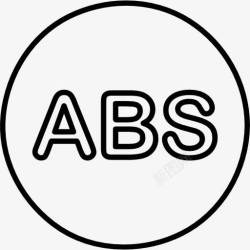 ABSABS的圆轮廓图标高清图片