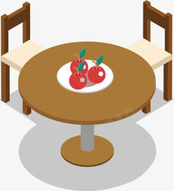 圆桌咖啡厅桌椅素材