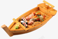 小船里的寿司素材