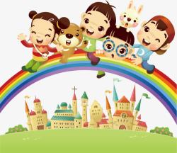 彩色城堡儿童卡通高清图片