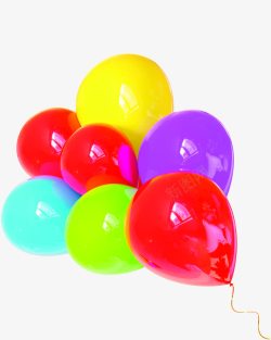 彩色卡通糖果色气球梦想素材