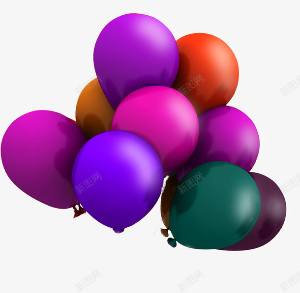 双十一彩色气球png免抠素材_88icon https://88icon.com 双十一 双十二 彩色 气球 节日