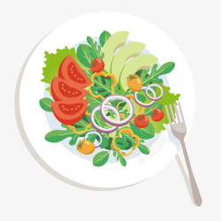 食物插图蔬菜拼盘高清图片