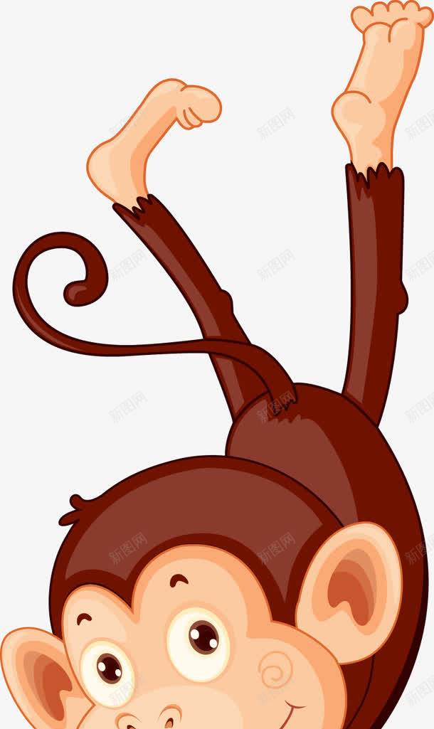 手绘猴子png免抠素材_88icon https://88icon.com 一只 卡通 嘴巴 尾巴 手绘 棕色的 毛发 猴子 眼睛